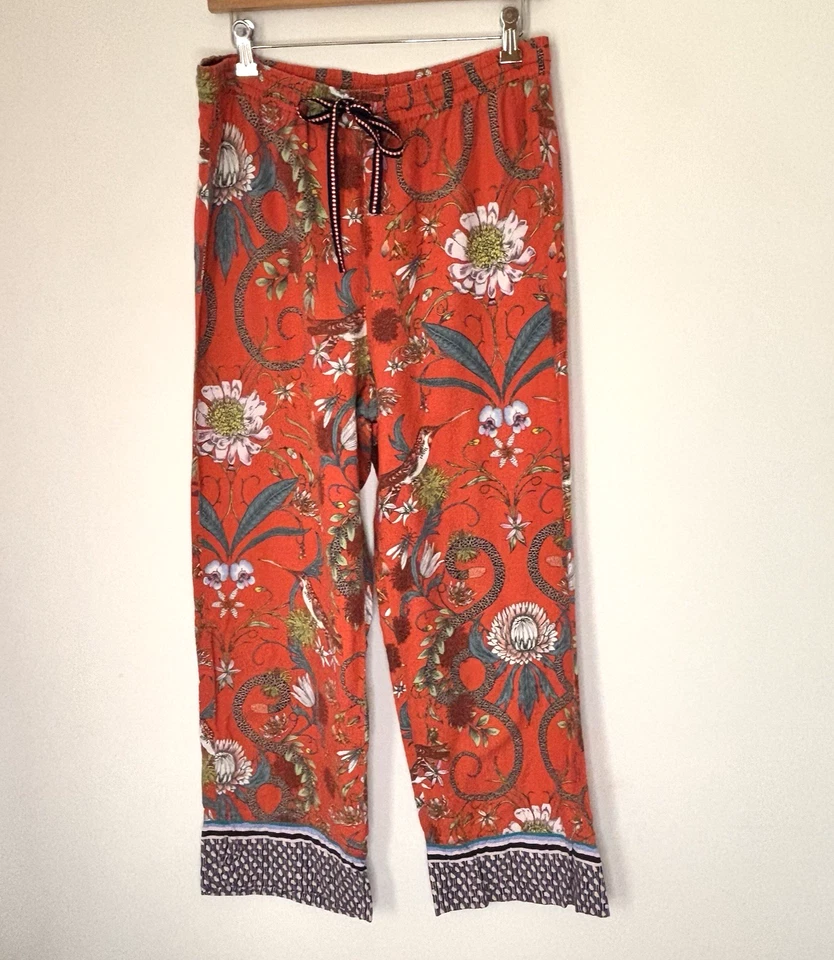 Victoria Garcia Anthropologie 麻雀佩斯利休闲睡衣裤 尺寸 M C57 — 第 2/4 张图片