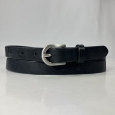 Old Navy Slim Black Genuine Italian Leather Belt - Made in USA - Women's Size 40