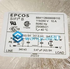 1PCS NEW FIT FOR B84112B0000B110 EPCOS power filter single stage 10A250VAC