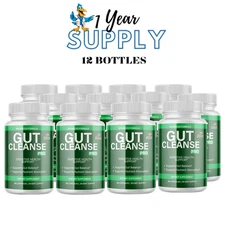 GUT CLEANSE PRO-Digestive Support- 12 Bottles-  720 Capsules
