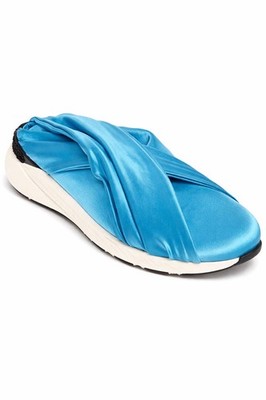 Casadei Satin Stretch Slip-On Sneakers Blue EU 35 (US 5) NWB