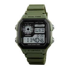 Activa X, Invicta, Digital, Men's, 43mm, Men, Army Green (ACW1299-002) New!