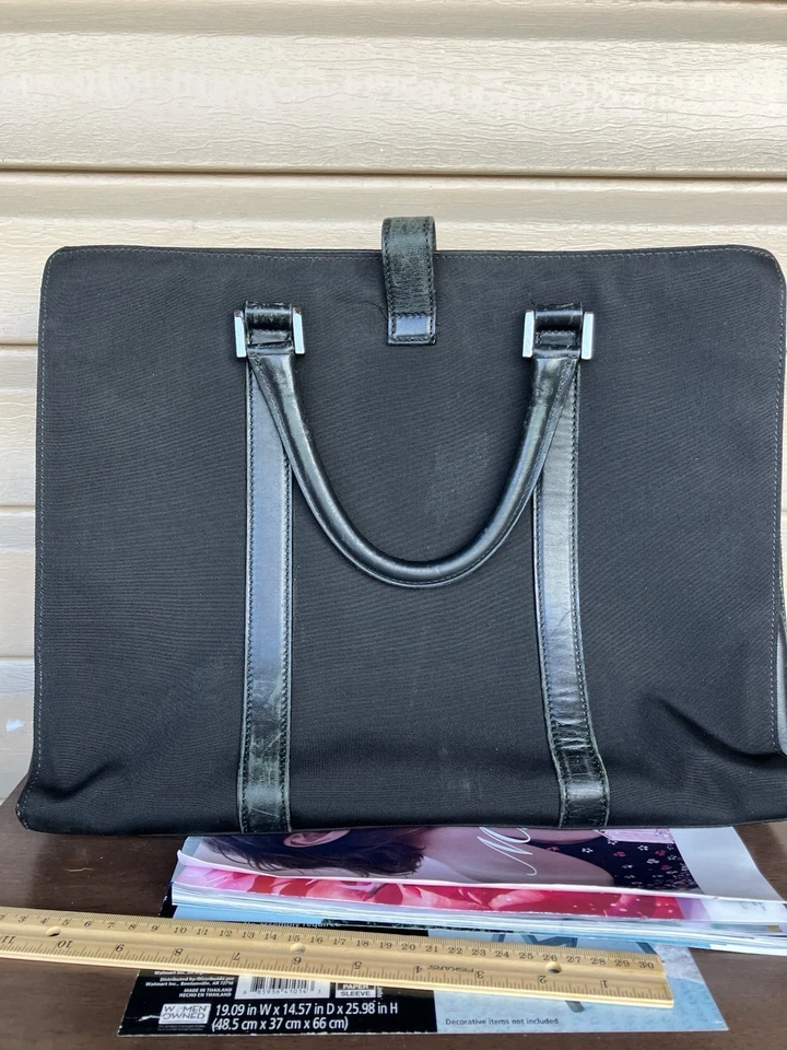 Gucci Fabric Leather Briefcase Business Tote - Image 2 of 4