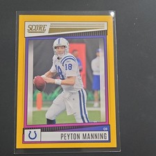 Score 2022 Peyton Manning Indianapolis Colts NFL Football Gold Card #16