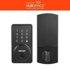 BRAND NEW Defiant SMART WIFI Hubspace Enabled Deadbolt Lock - Matte Black
