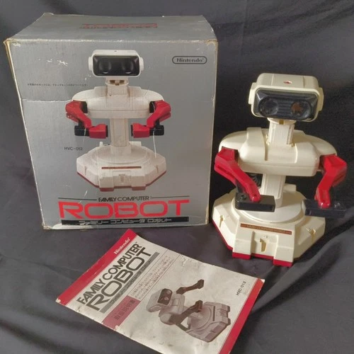 Vintage 1985 Nintendo Famicom Robot R.O.B. HVC-012 Box Manual Japan For Parts