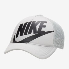 Nike Rise Unisex Kids Boys Girls Structured AdjustableTrucker Hat Cap Grey