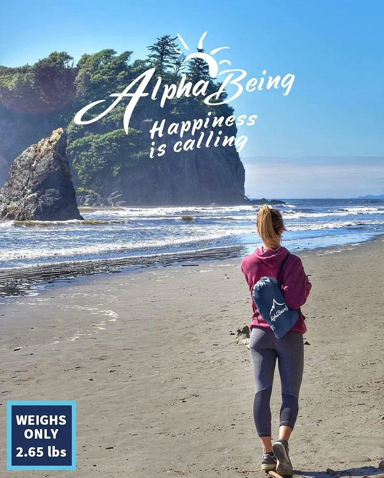 Tumbona inflable azul marino con reposacabezas ergonómico - perfecta para acampar y relajarse Foto 4 de 4