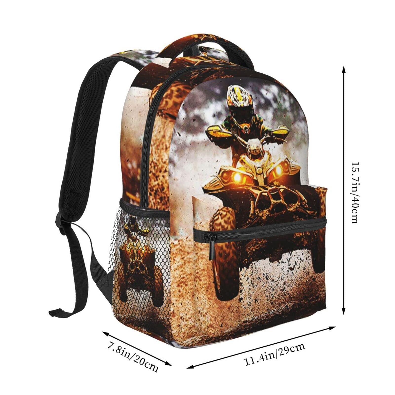 Backpack Dirt Quad Bike 4 Wheelers Off Road Ride on ATV, Travel Laptop Backpa...