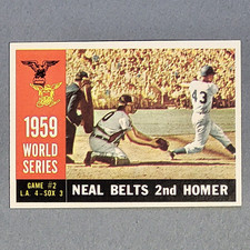1960 Topps Baseball #386 Neal Belts 2nd Homer - Dodgers WS - Nm-Mt High Grade