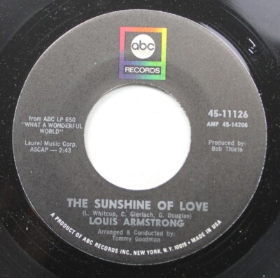 Jazz 45 Louis Armstrong - The Sunshine Of Love / Hello Brother On Abc Records