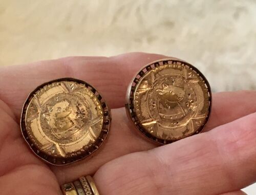 Antique Egyptian Revival 1880’s Gold Filled Cufflinks - Picture 9 of 14