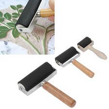 3Pcs Rubber Roller Art Craft Brayer For Printmaking Print Ink Stamping Tools CT0