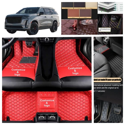 For Cadillac Eslacade 2002-2020 Car Floor Mats Custom PU Leather Auto Carpets - Imagen 40 de 44