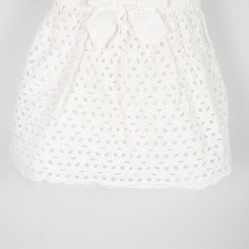 Gymboree ärmellos Ösen Spitze besondere Anlässe Kleid weiß Baby Größe 3-6 Monate - Bild 3 von 8