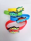 Superhero Power Comic Strip Wristbands Bracelets Boys Kids Party Bag Fillers