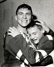 LG911 1964 Original John Croft Photo BLOOMINGTON HIGH HOCKEY UPSET WIN REGION 6