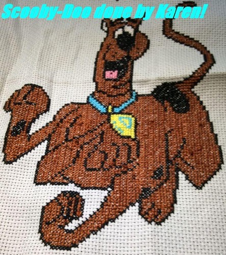 CROSS STITCH+ CRAFT PATTERN Lucy Van Pelt Linus Snoopy Dog Swing Blue Blanket - Picture 10 of 14