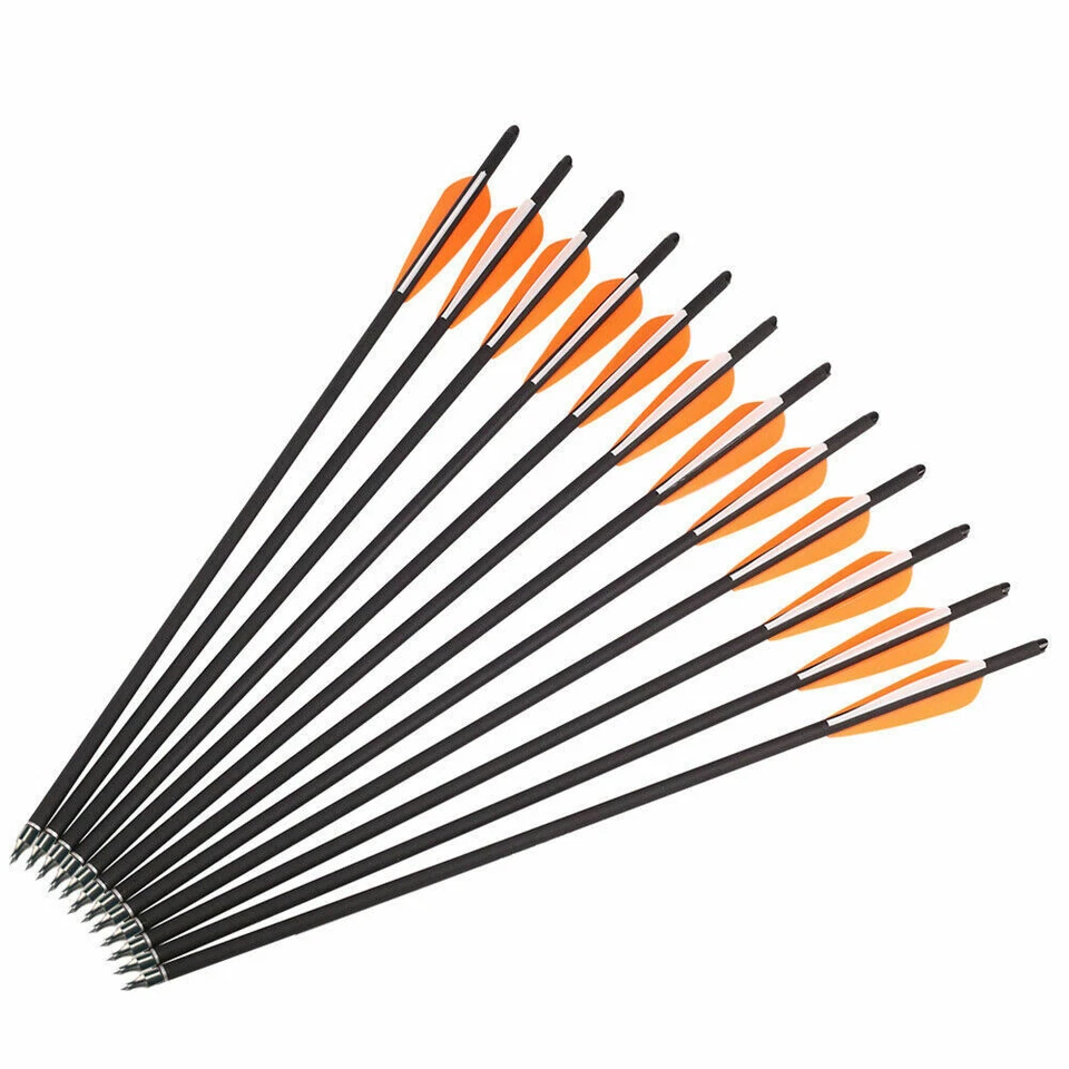 Углеродные болты для стрел 12x20 дюймов для арбалета охоты стрельбы из лука ИЛИ колчана для стрел - Изображение 3 из 4