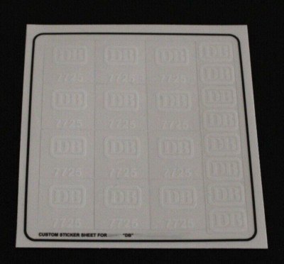 Custom Aufkleber für 7725 Replacement Sticker Sheet DB