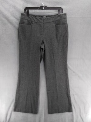 Apt.9 Modern Fit Dress Pants Women Sz 12 Black Gray Check Mid Rise Straight  Leg | eBay