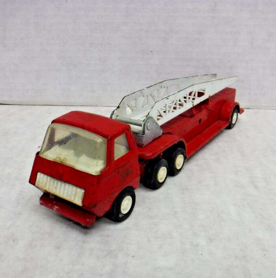 Red Mini Fire Truck And Trailer Tonka 70's Vintage 10