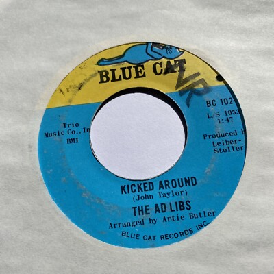 サイン入り / THE BLUE CATS - LOVE ME (45'PS) Soul 45 The Ad Libs - Kicked Around / The Boy From New York City