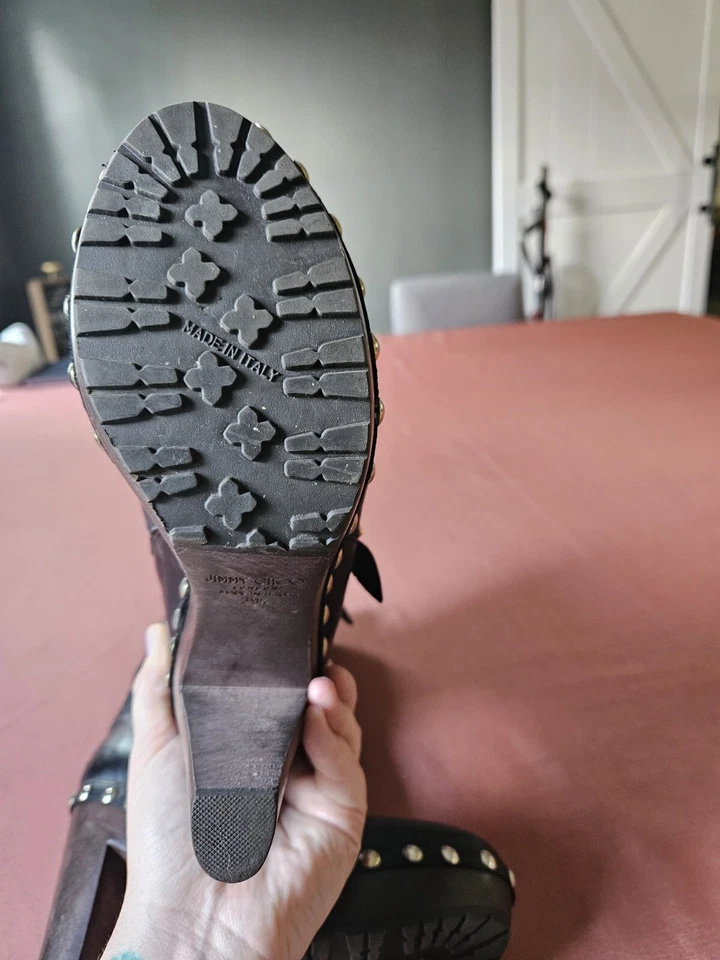 Bota zueco de cuero con tachuelas Jimmy Choo 39,5 Foto 2 de 4