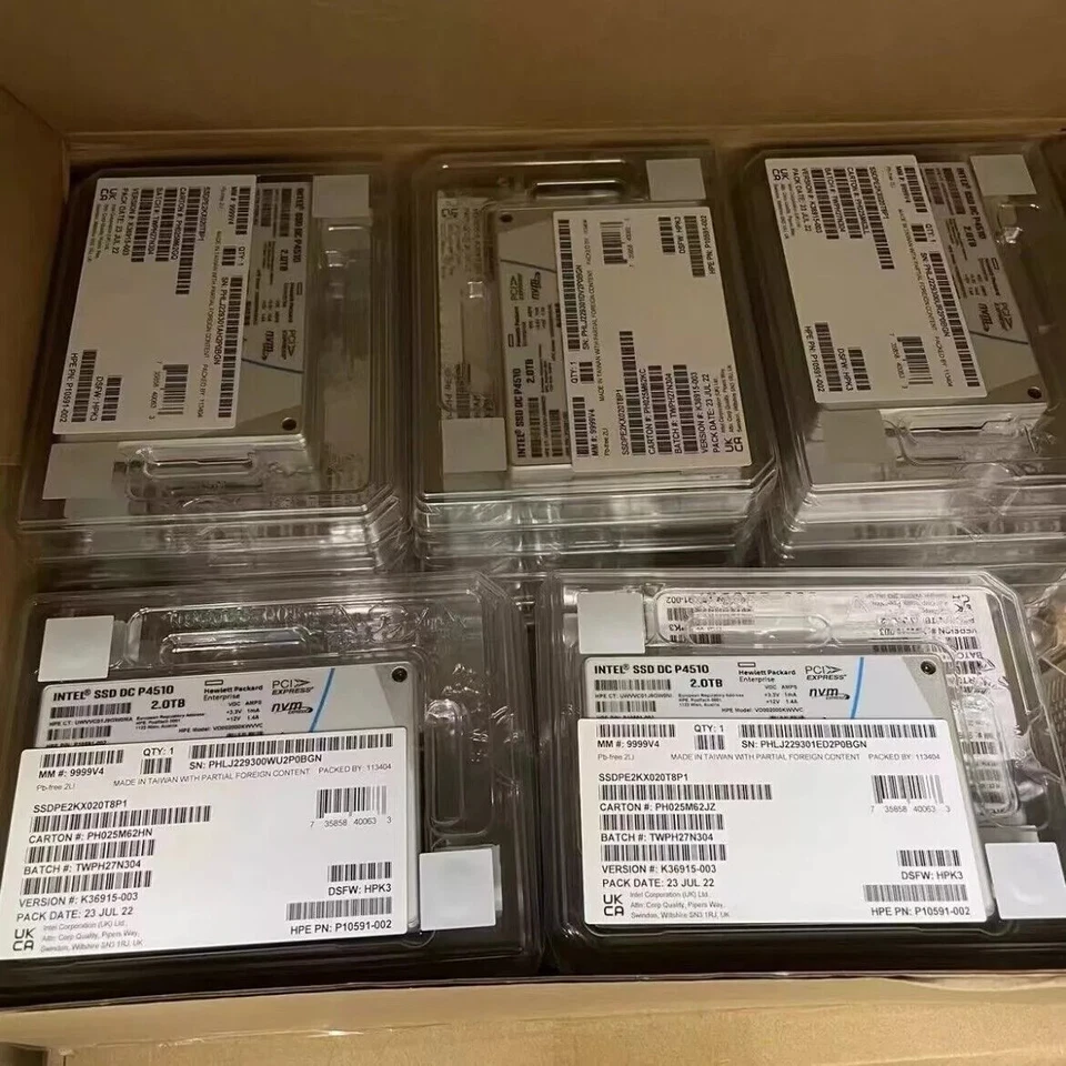 Intel 2TB SSD P4510 NVME U.2 2.5" SSDPE2KX020T8P1 Solid State Drive DSFW:HPK3- - Image 2 of 2