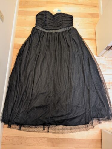 20 Torrid Black Tulle Formal Prom Sweetheart Neck Sleeveless Long Dress 2X