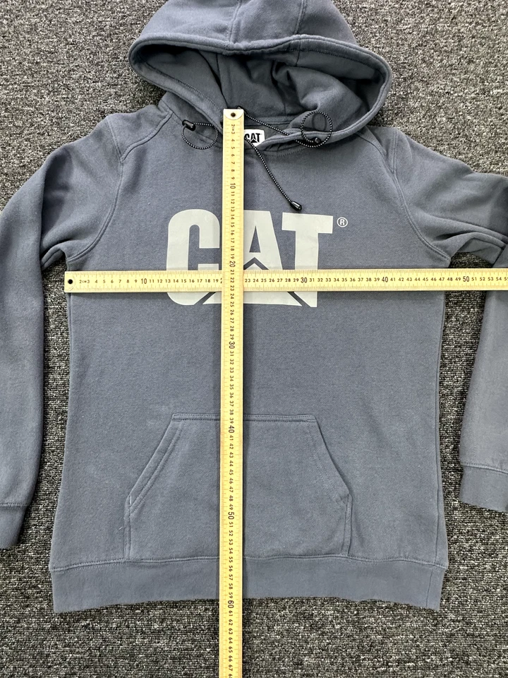 Sudadera con Capucha CAT H20 Pullover Mujer Pequeña Desteñida Azul Marino Resistente al Agua Logo Reflectante Foto 4 de 4