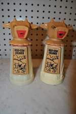 Lot Of 2 1970's Moo Cow Coffee Creamers - Whirley Industries Warren PA 