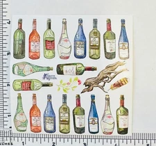 Violette Stickers Wine Bottles Beverage Drink  Crafts Planner Supply Scrapbook