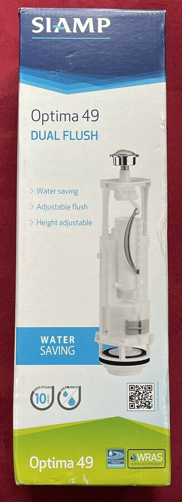SIAMP Optima 49 Dual Flush Toilet / Cistern Valve Chrome Push Button 32499910