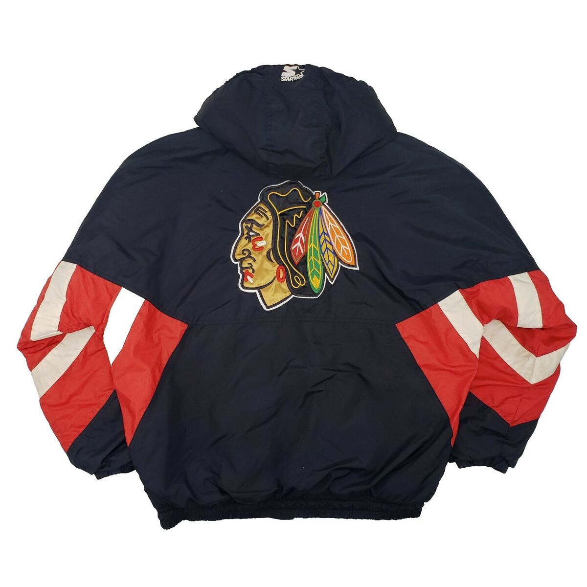VTG 90s Starter Chicago Blackhawks Jacket Full Zip Hoodie VTG 90s Starter Chicago Blackhawks Jacket Full Zip Hoodie