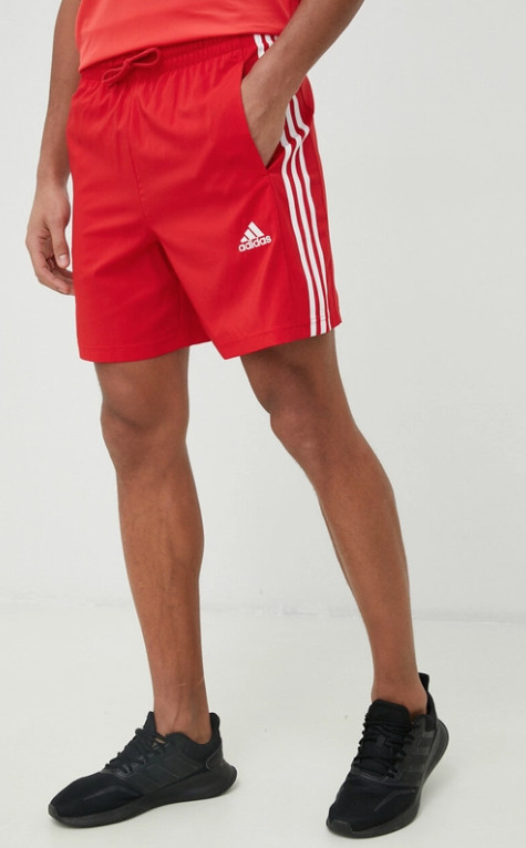 SHORTS adidas CHELSEA IC1486 PANTALONCINO CALCIO CORSA PALESTRA Rosso 3-Stripes 9390₽