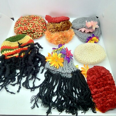 Lot of Pullip Doll Style Knit Beanies and Headwear  