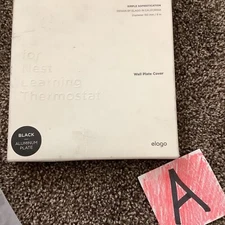 Elago Nest Satellite Wall Plate Cover for Nest Thermostat Aluminum Black