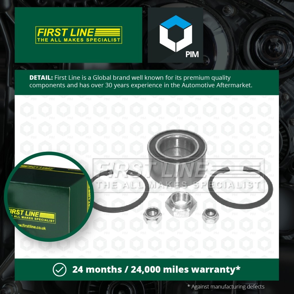 First Line FBK082 Wheel Bearing Kit 443498625 8942765 Premium Quality