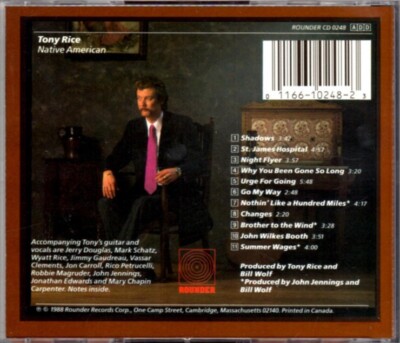 Tony Rice - Native American (CD 1986 Rounder Records) | eBay