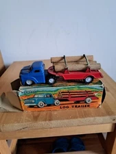 Rare Vintage 1950's S.S.S Toys Japan Friction Log Trailer Truck With Box