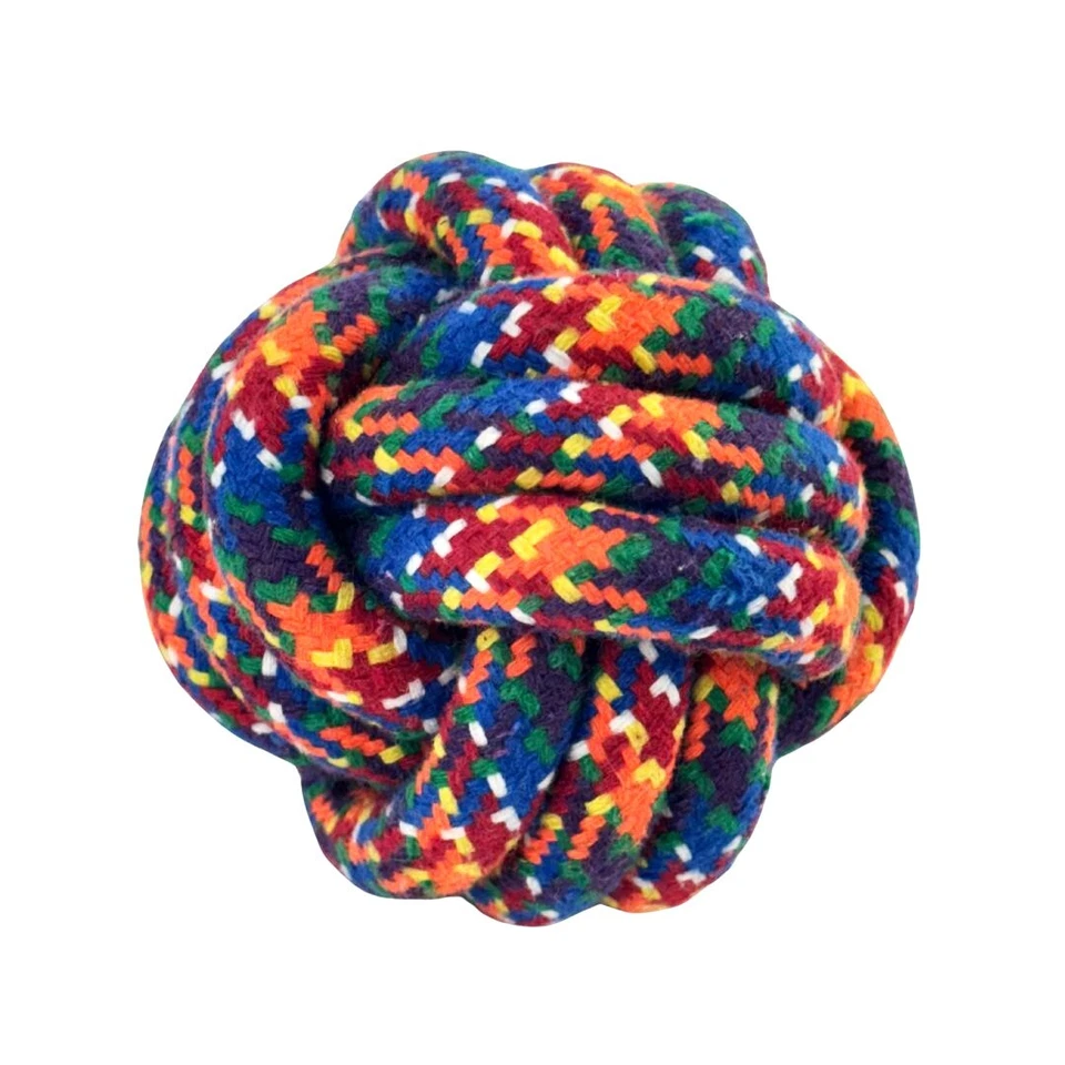 HugglePets Mountain Rope Dog Toy Ball - Teeth Cleaning Toys - Interactive Play