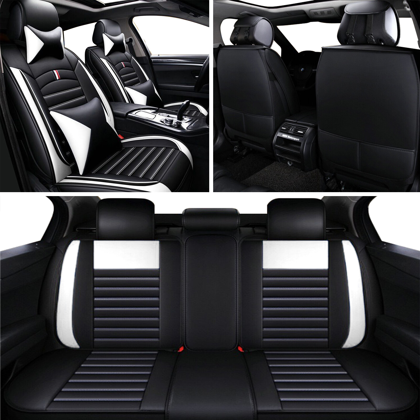 For Cadillac Car Seat Covers 5 Seats Front &Rear Full Set PU Leather Protector eBay