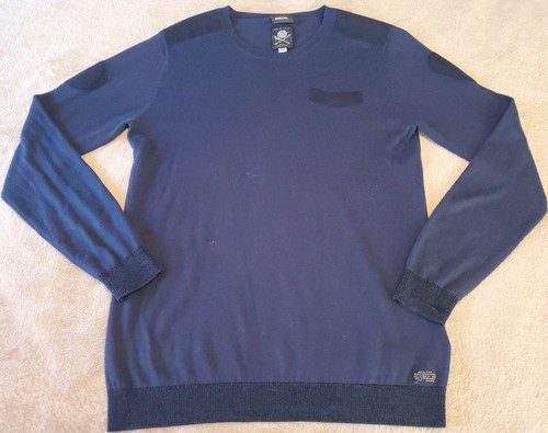 Diesel mens Sweater size LARGE Blue 