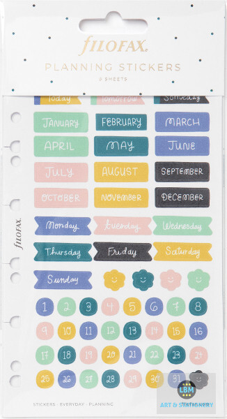 Filofax Everyday Planning Assorted Stickers (Personal A5) Multifit Refill 132914