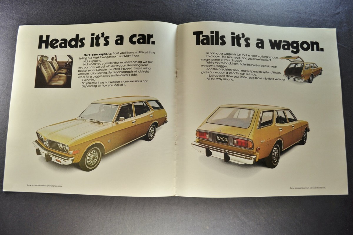 1974 Toyota Mark II Catalog Brochure Hardtop Sedan Wagon Excellent