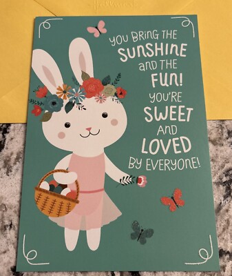 Easter   Niece Granddaughter Cousin 5 x7  Hallmark Greeting Card