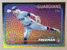 2024 Topps Series 2 Tyler Freeman Summer Holiday Foil Card Cleveland Guardians