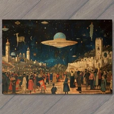 Art Print Alien God Civilization Religious Deity Ceremony Sacred Ritual Spaceshi