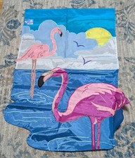 NWT Garden Flag Applique Nylon Novelty Flamingos 28 X 44 By NCE